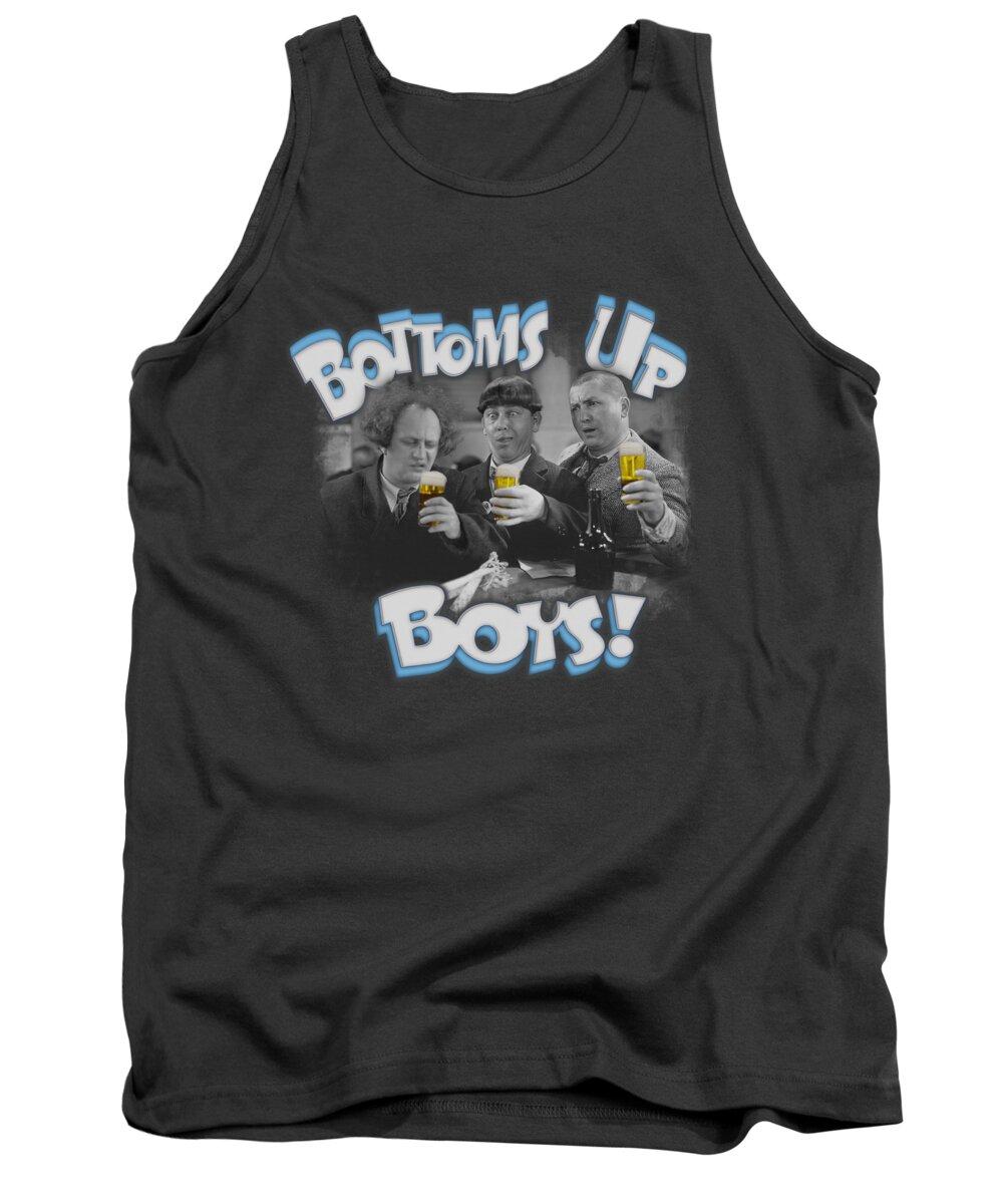 The Three Stooges Tank Top featuring the digital art Three Stooges - Bottoms Up by Brand A