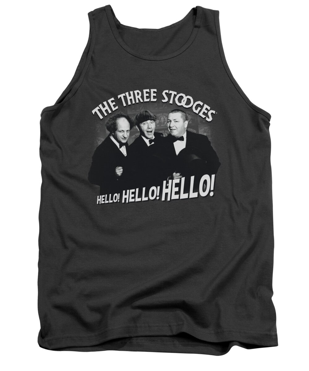 The Three Stooges Tank Top featuring the digital art Three Stooges - Hello Again by Brand A