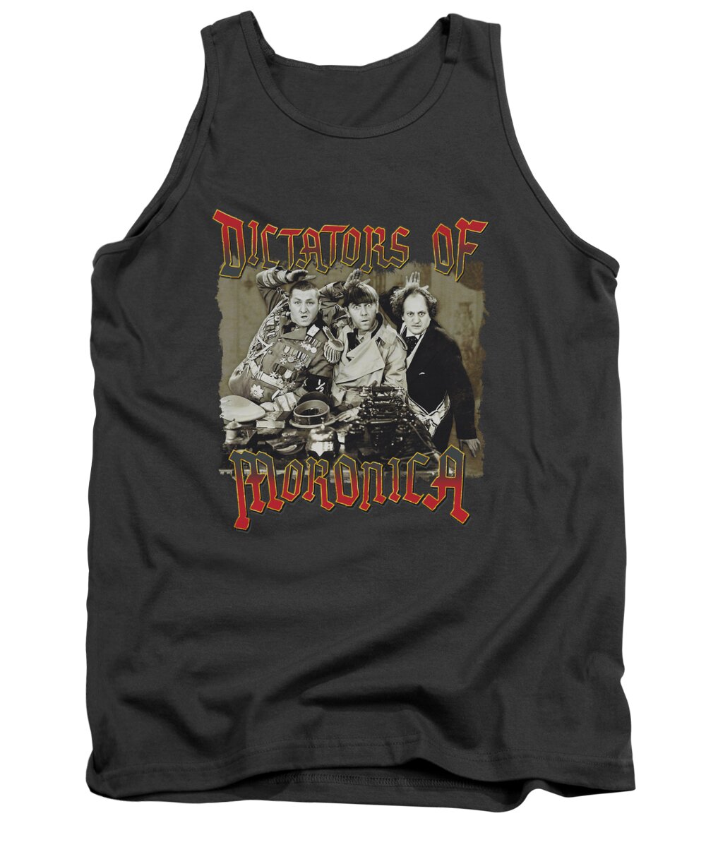 The Three Stooges Tank Top featuring the digital art Three Stooges - Moronica by Brand A