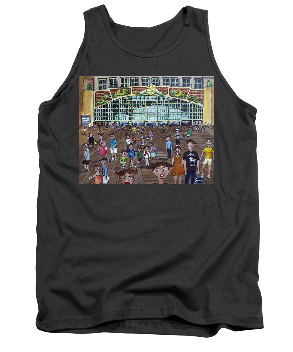 Asbury Park Tank Top featuring the painting Tillie is Everyone by Patricia Arroyo