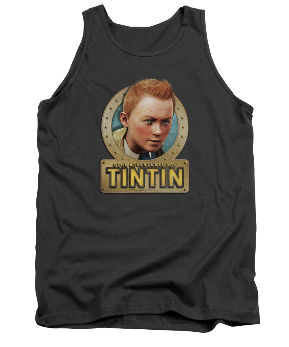 The Adventures Of Tintin Tank Top featuring the digital art Tintin - Metal by Brand A