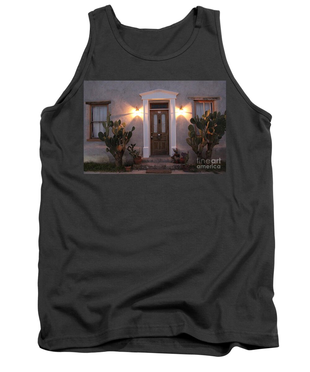 Bario Tank Top featuring the photograph Tucson Doors at Dusk by Diane Lesser