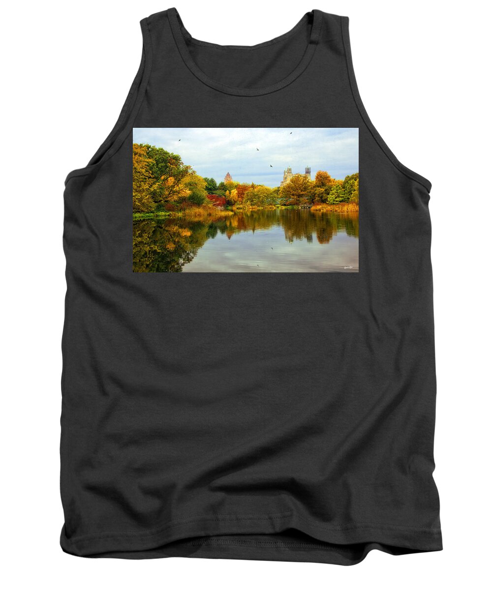 Autumn Tank Top featuring the photograph Turtle Pond 2 - Central Park, NYC by Madeline Ellis