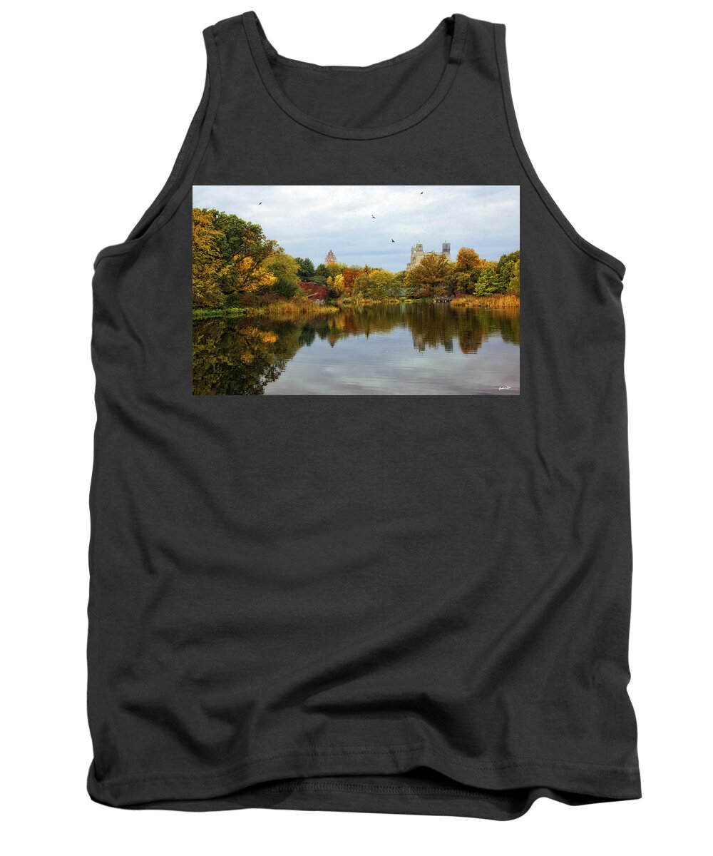 Autumn Tank Top featuring the photograph Turtle Pond - Central Park, NYC by Madeline Ellis