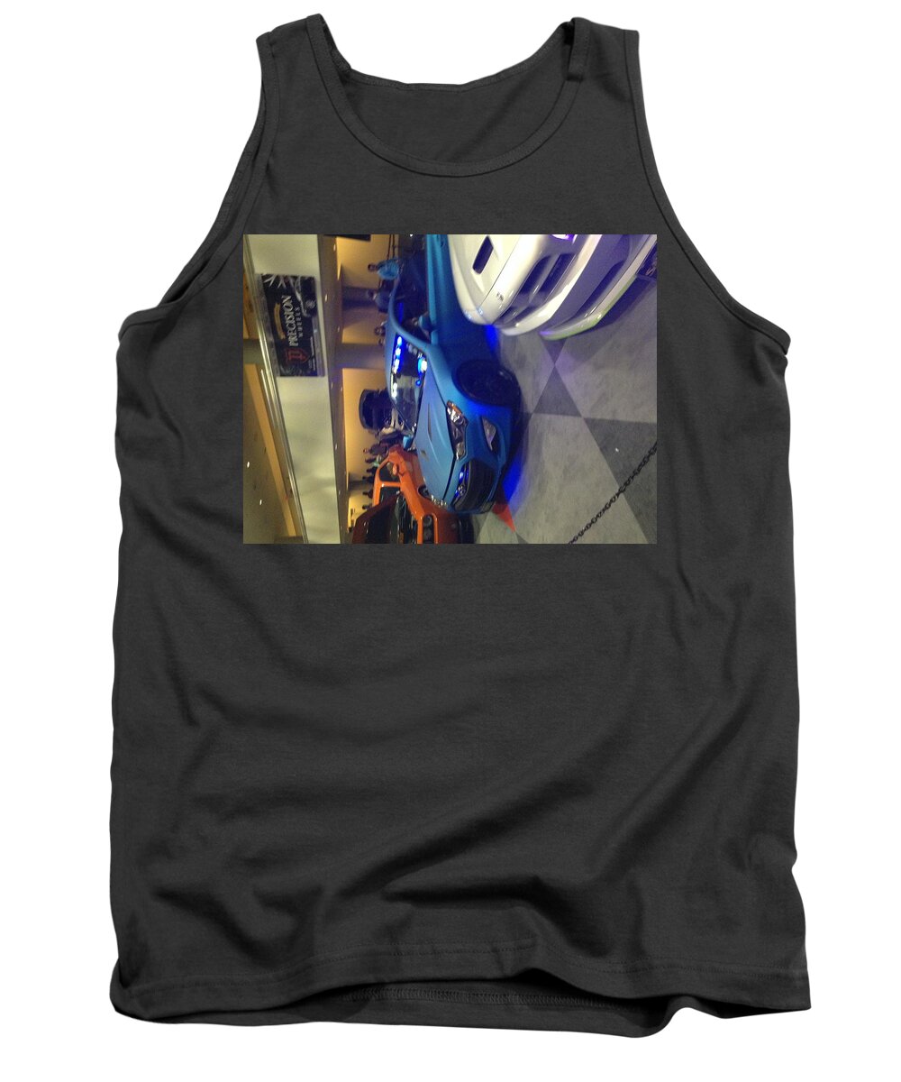 Car Tank Top featuring the photograph Under cover Police Car by Bryce Collins