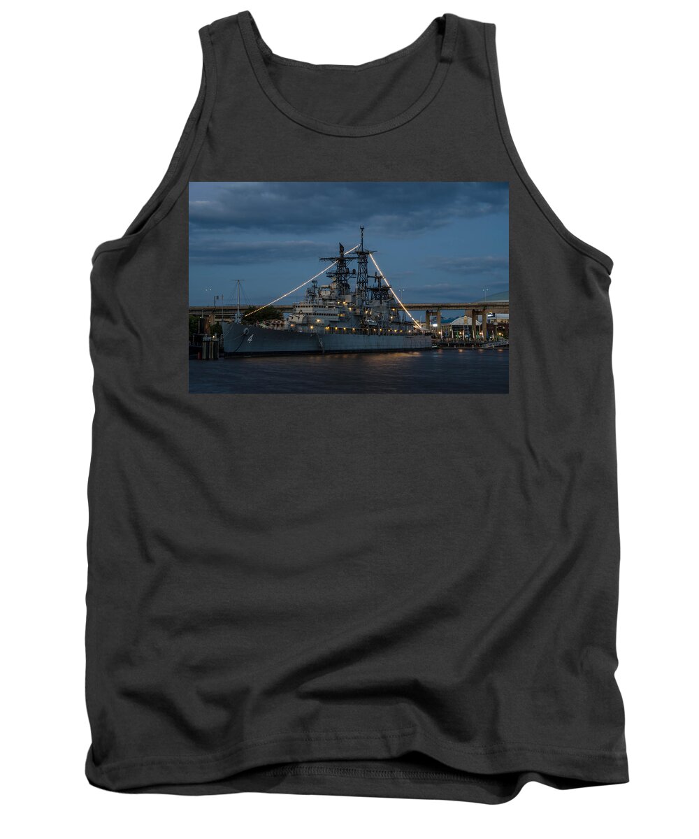 Buffalo Tank Top featuring the photograph USS Little Rock CLG-4 by Guy Whiteley