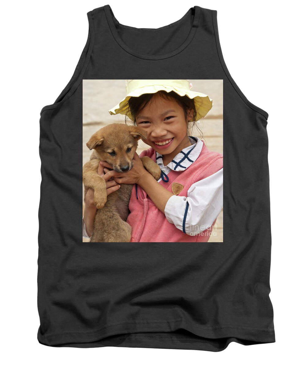 Vietnam Tank Top featuring the photograph Vietnamese Girl 02 by Rick Piper Photography
