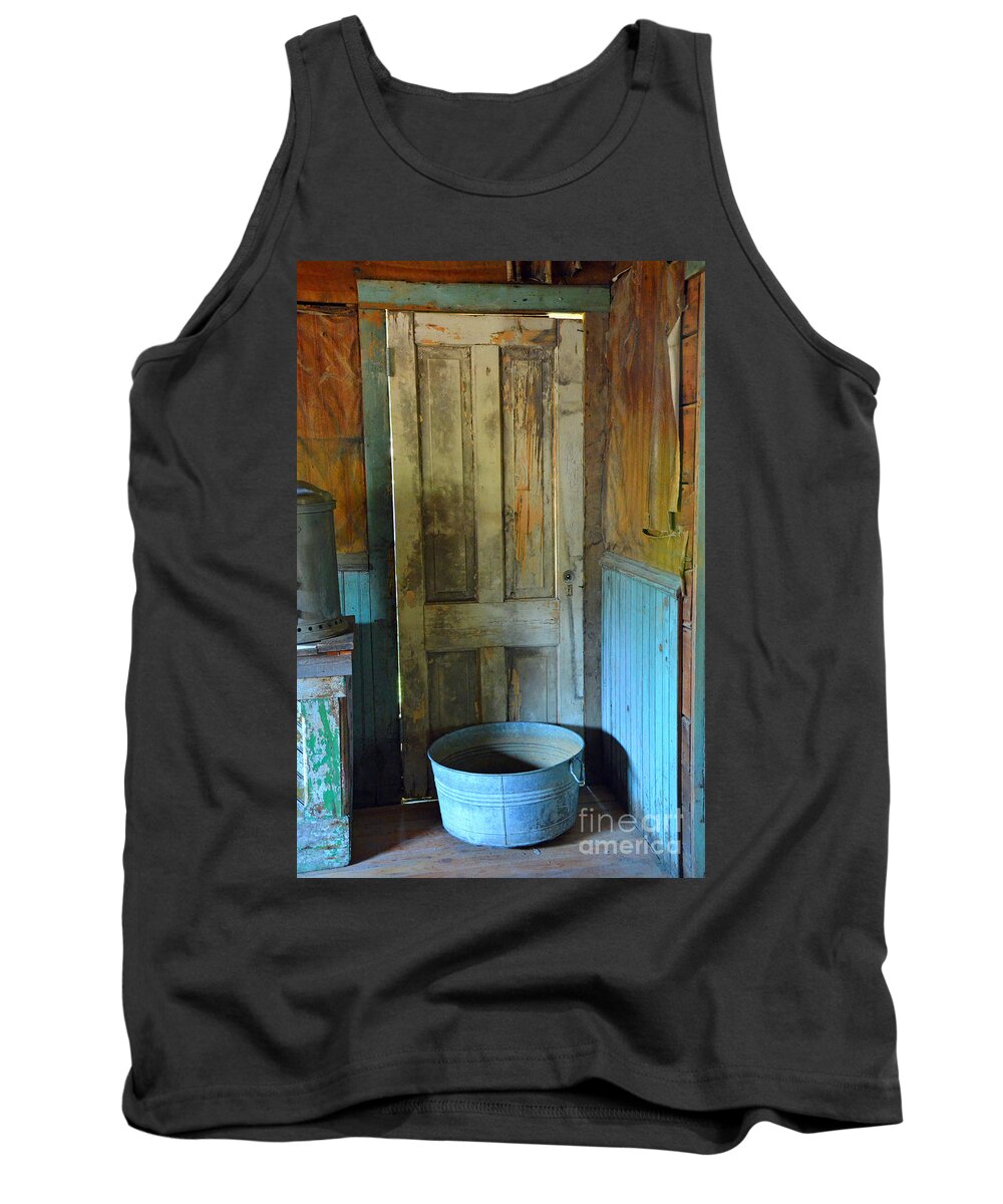 Abstract Tank Top featuring the photograph Waiting at the Back Door by Lauren Leigh Hunter Fine Art Photography