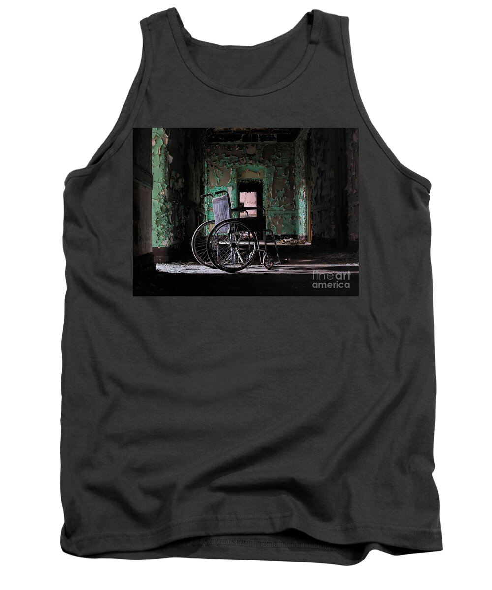 Wheelchair Tank Top featuring the photograph Waiting in the light by Rick Kuperberg Sr