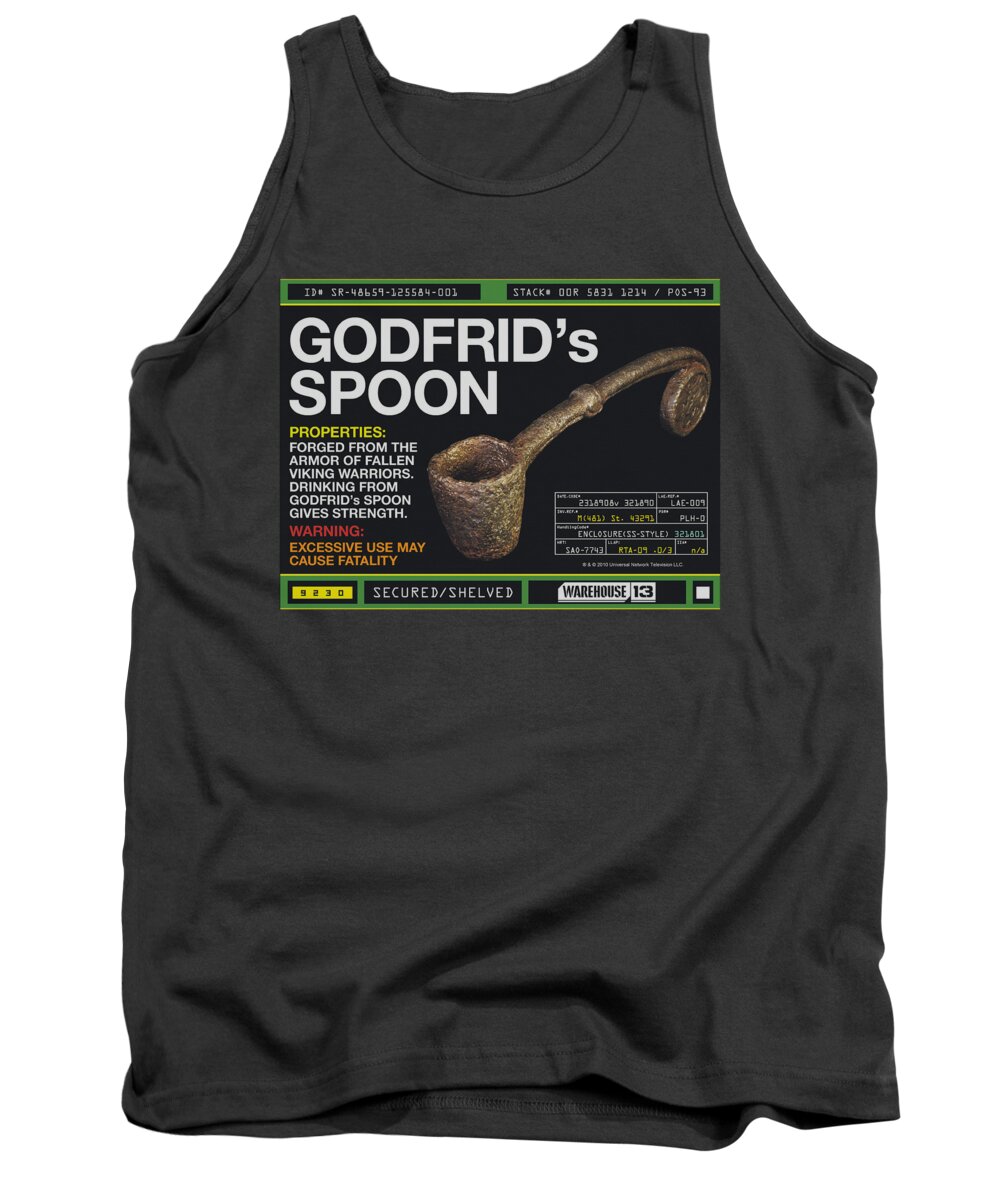 Warehouse 13 Tank Top featuring the digital art Warehouse 13 - Godfrid Spoon by Brand A
