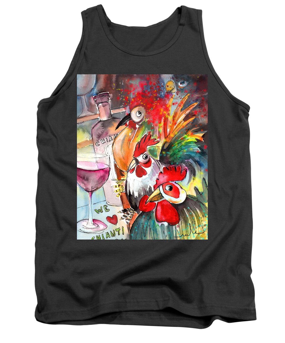 Italy Tank Top featuring the painting Welcome to Italy 08 by Miki De Goodaboom