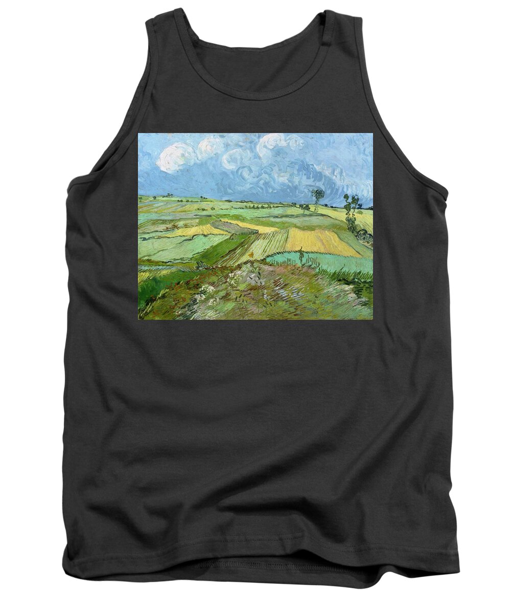 1890 Tank Top featuring the painting Wheat Fields after the Rain by Vincent van Gogh