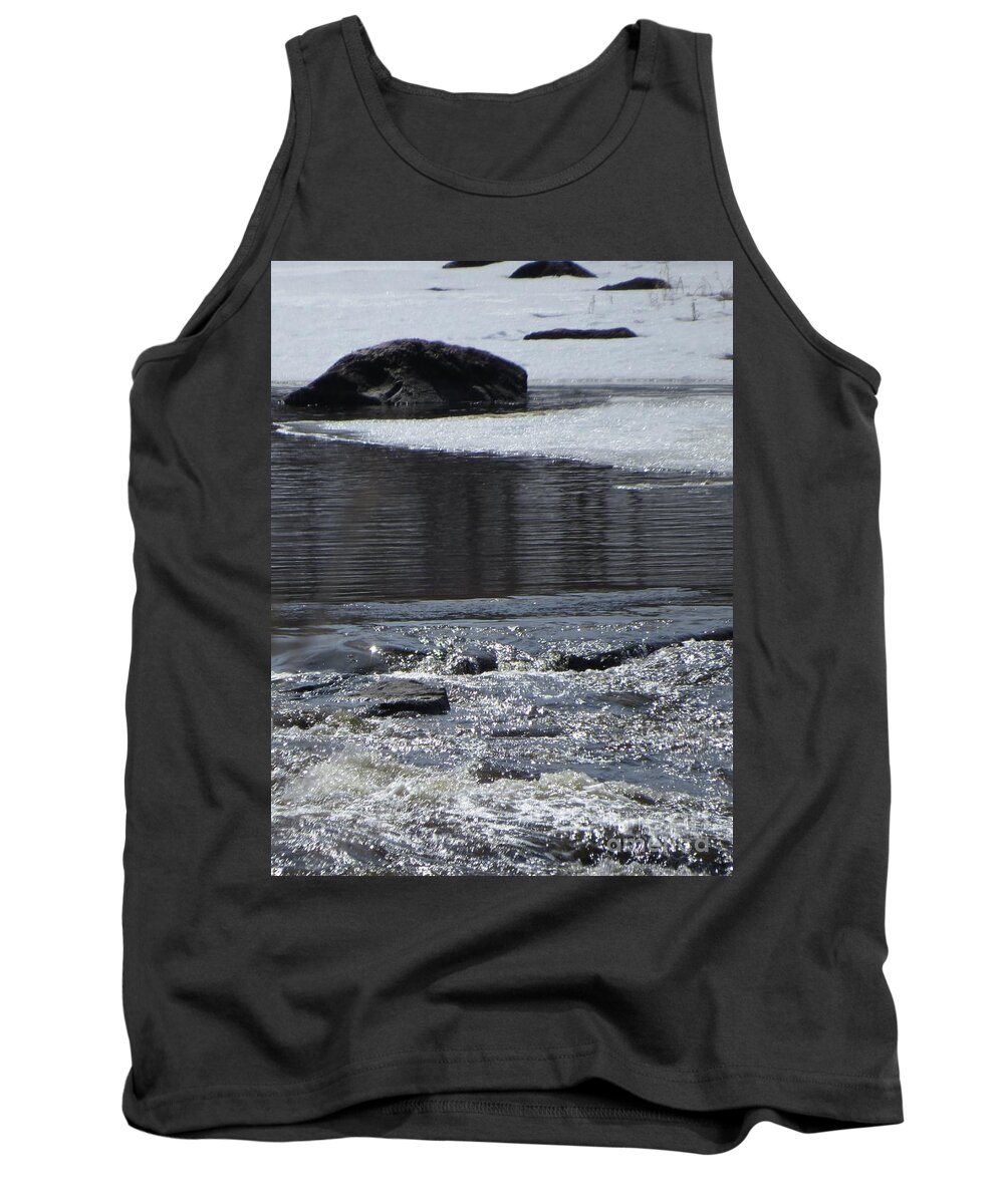 Water Tank Top featuring the photograph Whitemouth River Falls by Mary Mikawoz