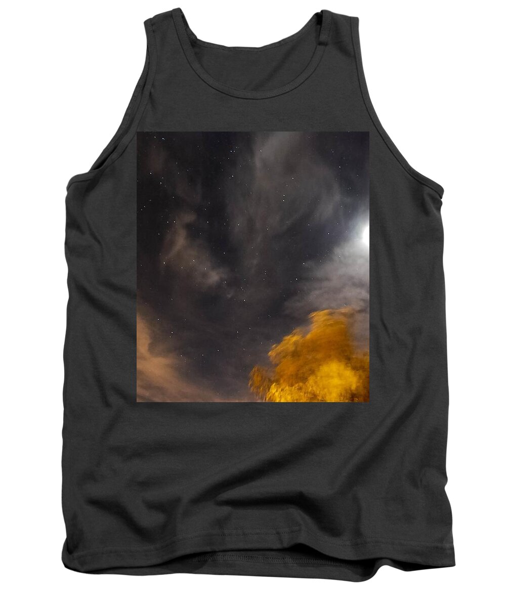 Desert Moon Tank Top featuring the photograph Windy NighT by Angela J Wright