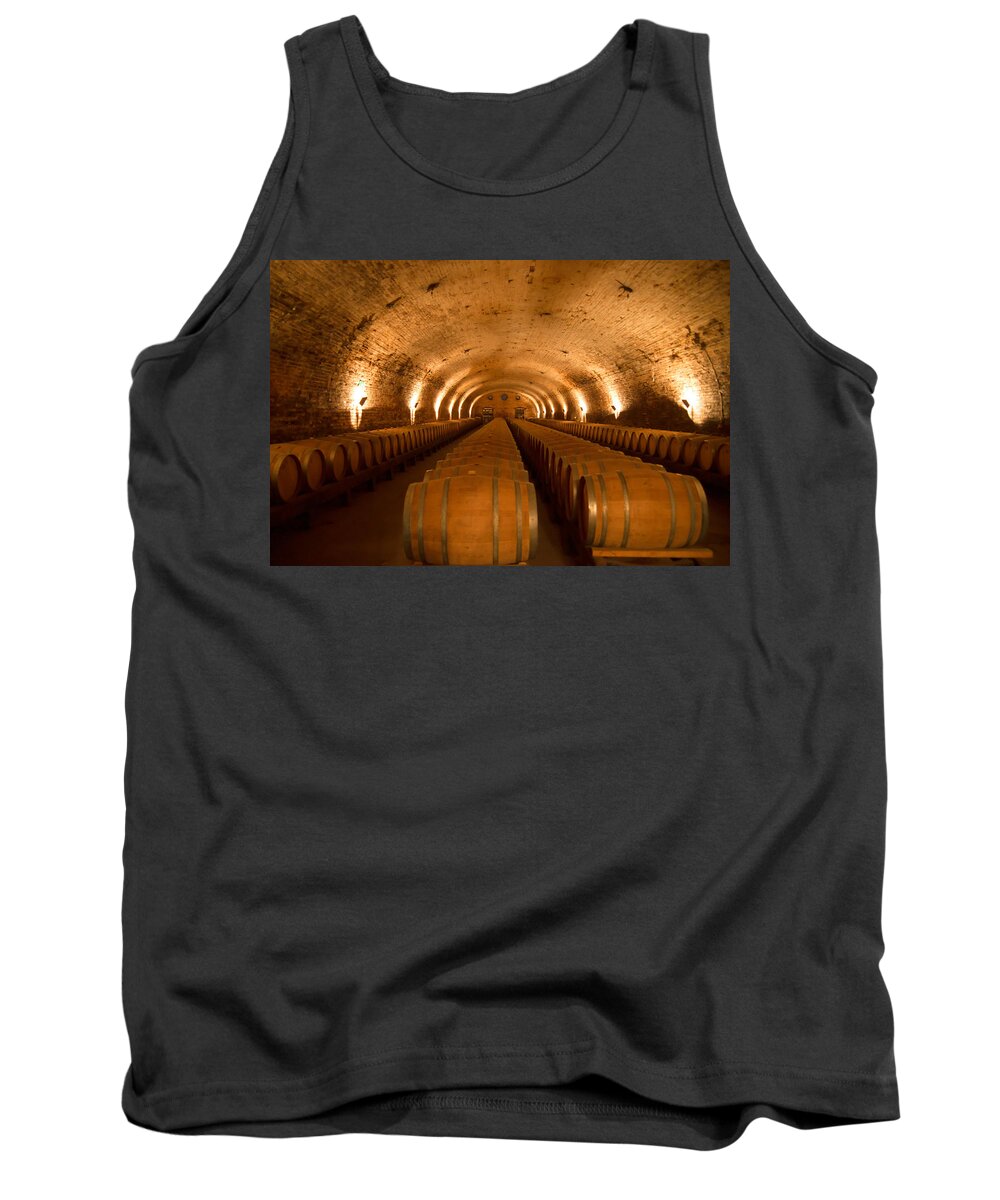 Wine Tank Top featuring the photograph Wine Cellar by Kent Nancollas