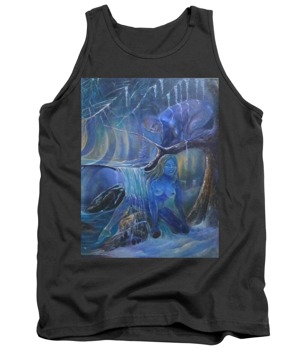 Winter Tank Top featuring the painting Winter by Claudia Goodell