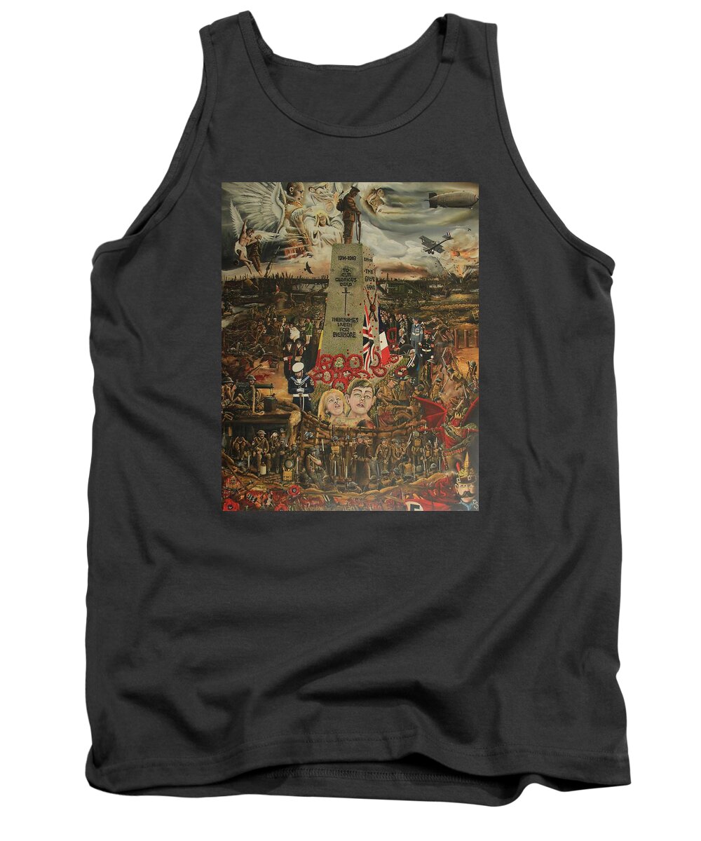 Special Edition Tank Top featuring the painting SPECIAL EDITION COMEMORATIVE WW1 1914-1918 Painting by John Palliser