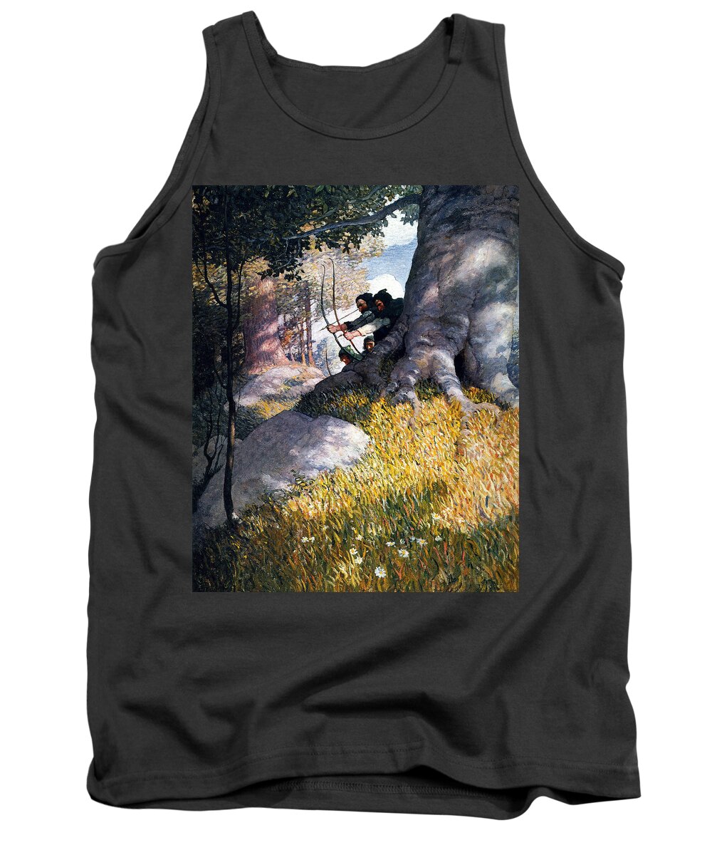 1917 Tank Top featuring the painting Robin Hood, 1917 by N C Wyeth