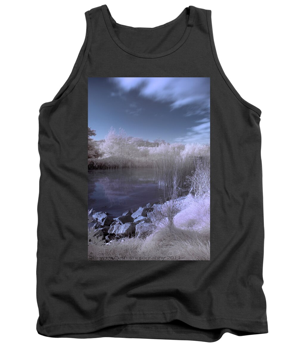 Mono Tank Top featuring the photograph Infrared pond by B Cash