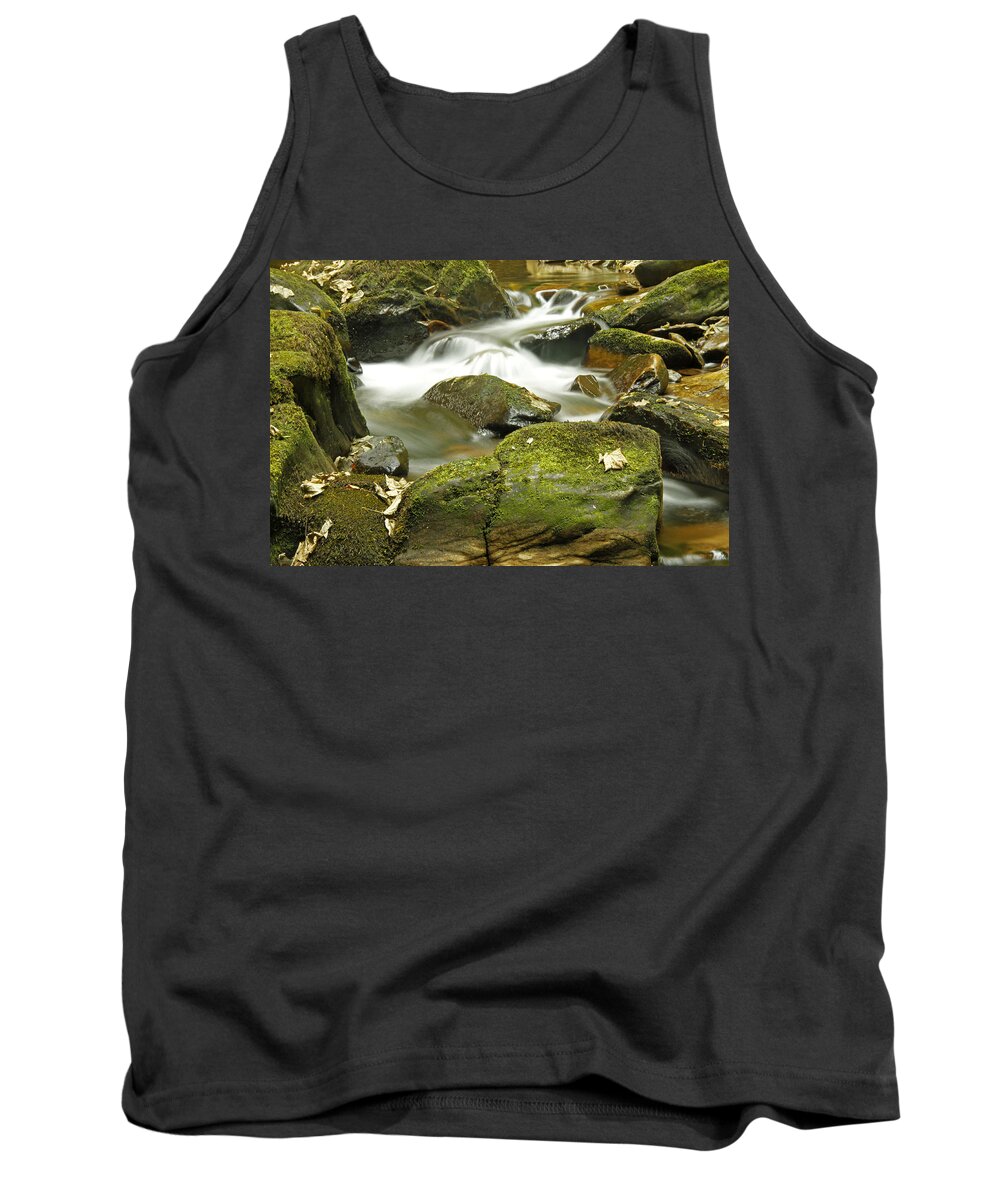 Torc Flow Tank Top featuring the photograph Water flow at Torc by Martina Fagan