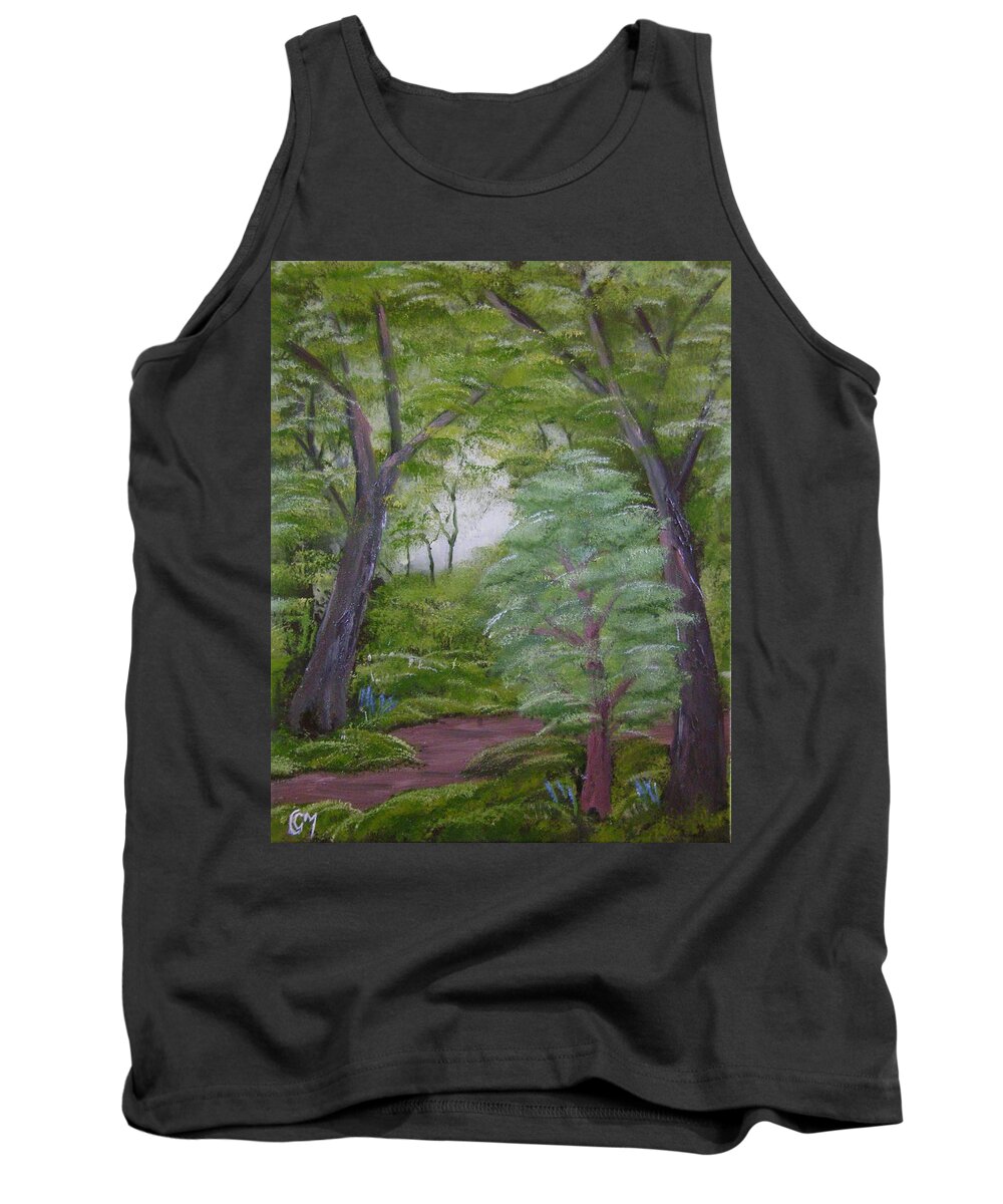 Landscape Tank Top featuring the painting Summer Morning by Charles and Melisa Morrison