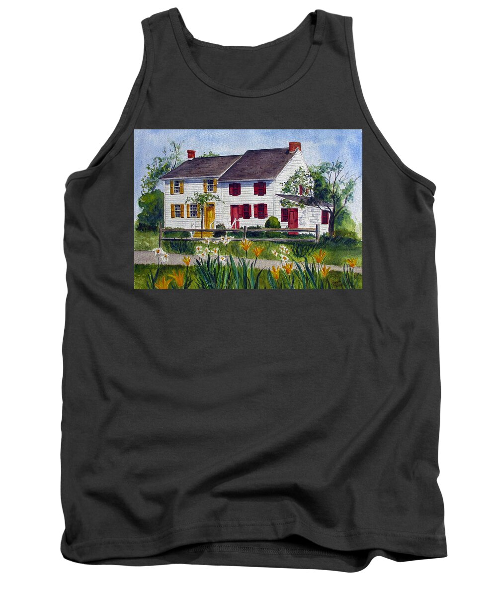 Abbott House Tank Top featuring the painting Abbott House by Clara Sue Beym