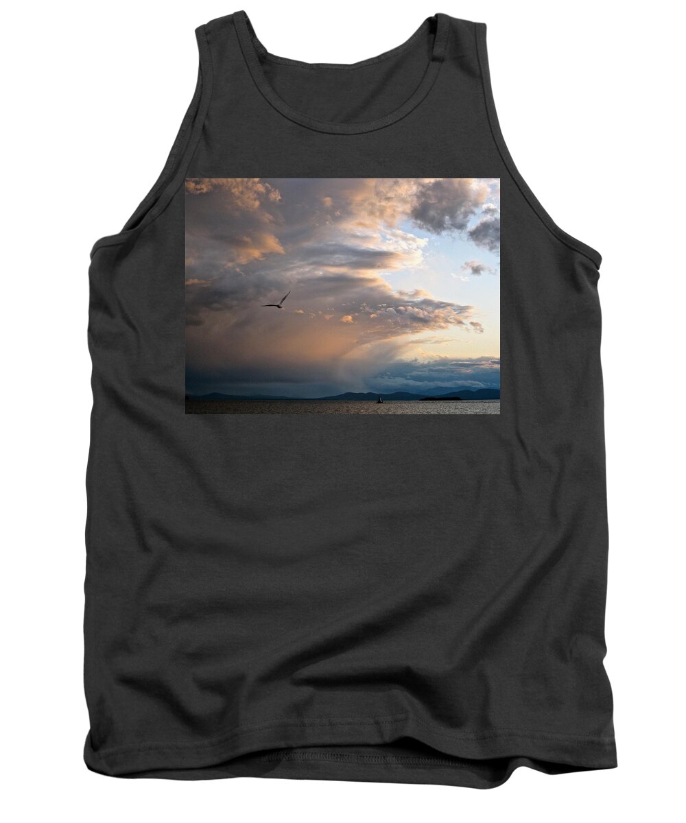 Clouds Tank Top featuring the photograph Ahead of the Curve by Mike Reilly