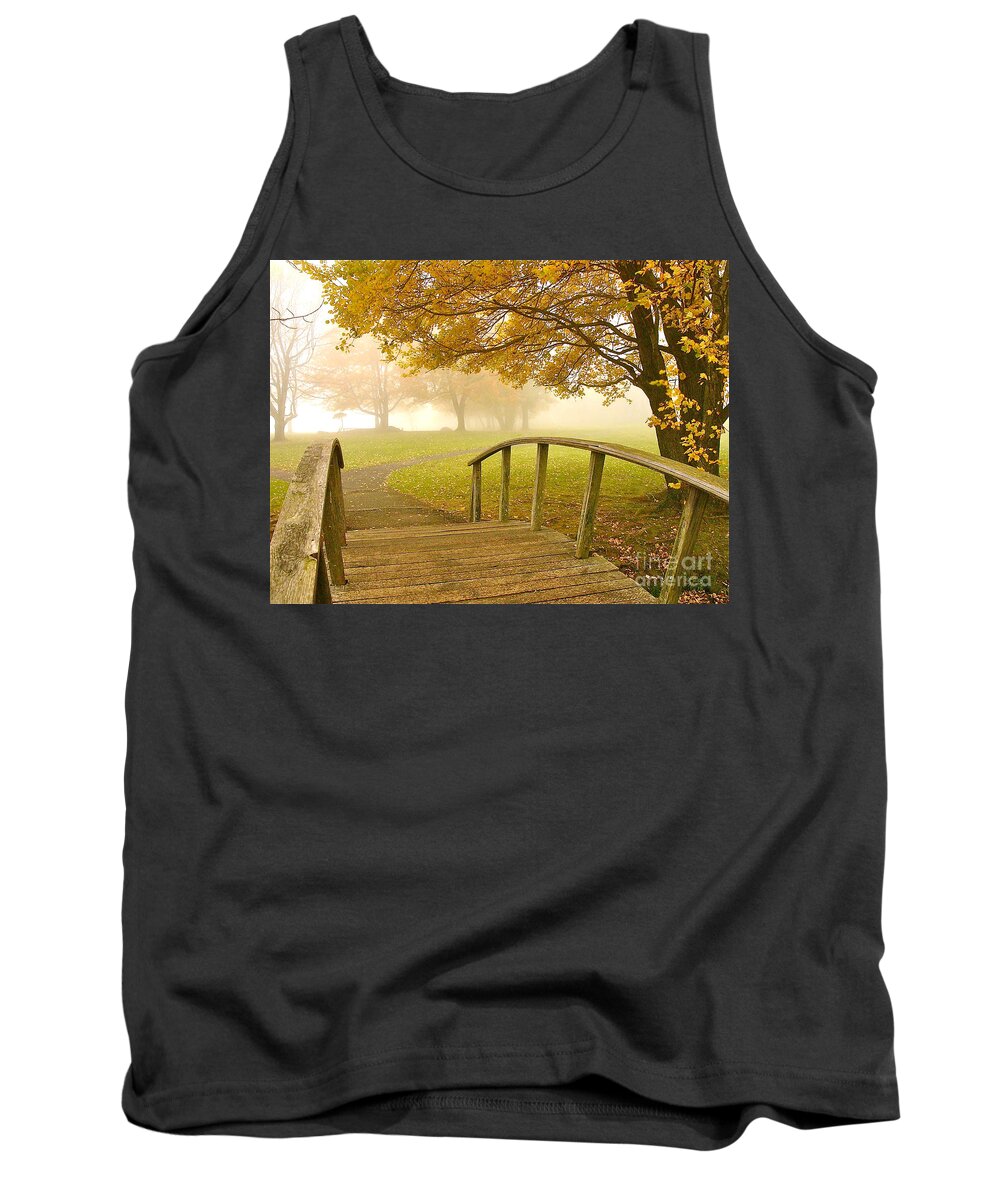 Autumn Tank Top featuring the photograph Bridge to Autumn by Parrish Todd