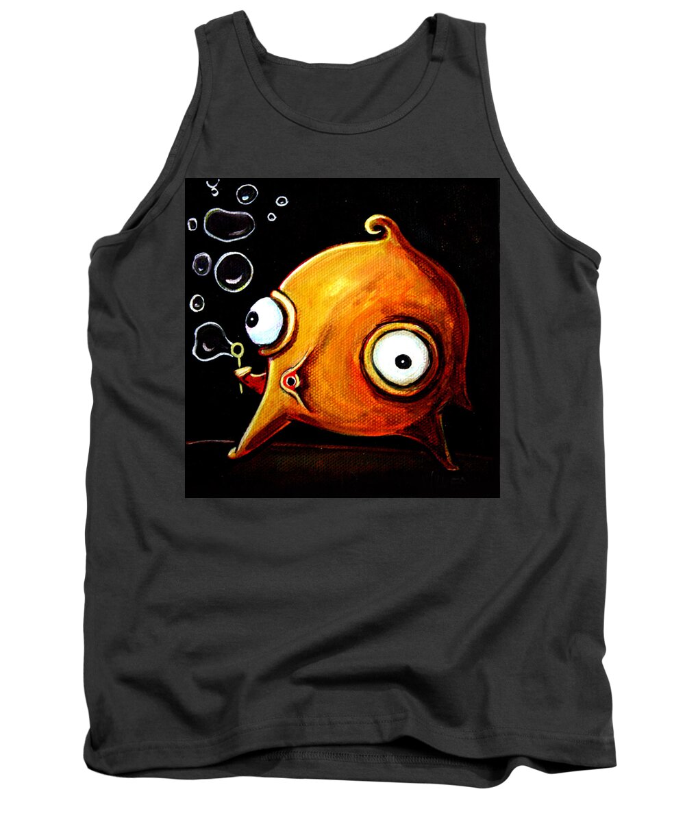 Bubbles Tank Top featuring the painting Bubbles Glob by Leanne Wilkes