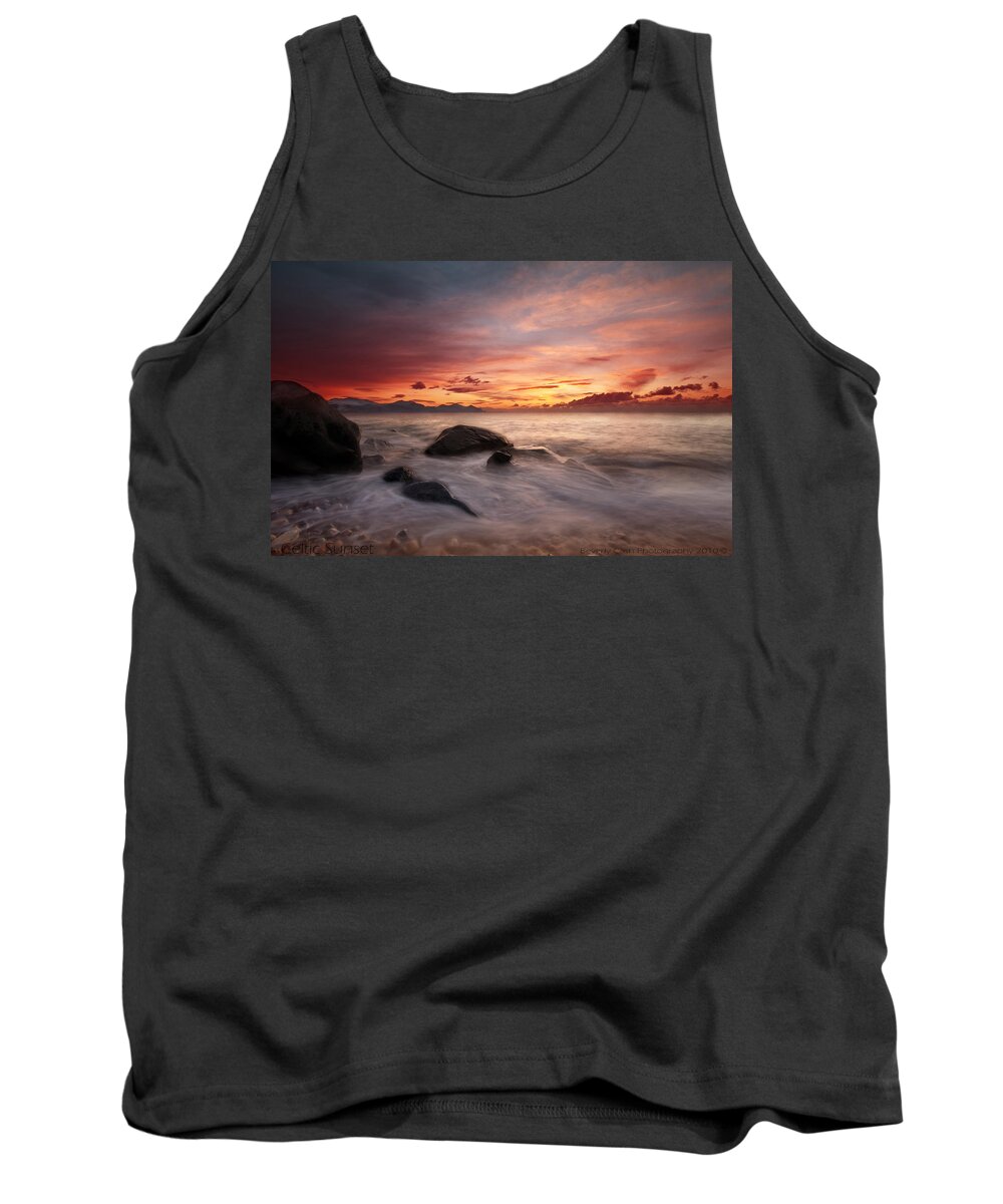 Wales Tank Top featuring the photograph Celtic Sunset by B Cash