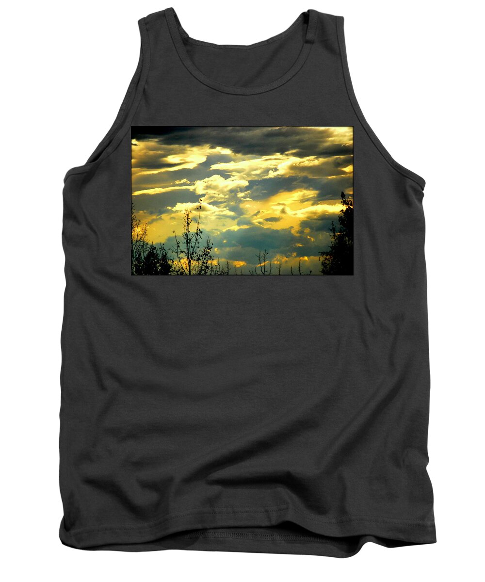Fairbanks Tank Top featuring the photograph Colorful Clouds by Kathy Sampson