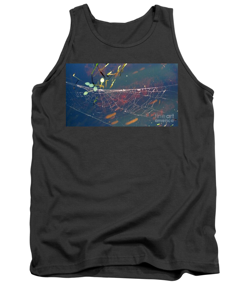 Complexity Tank Top featuring the photograph Complexity of the web by Nina Prommer