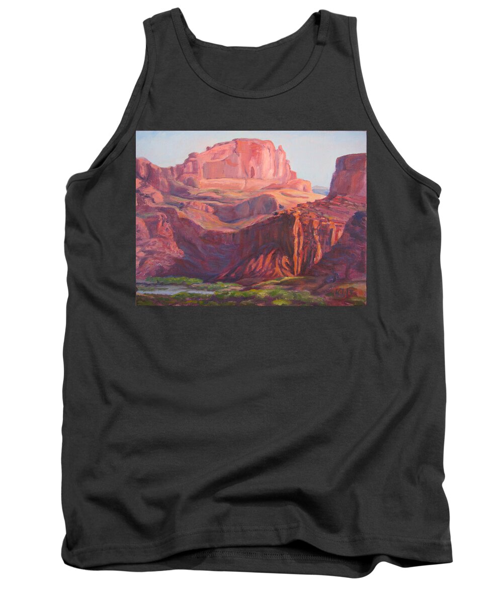 Landscape Tank Top featuring the painting Courthouse Wash Portal by Page Holland