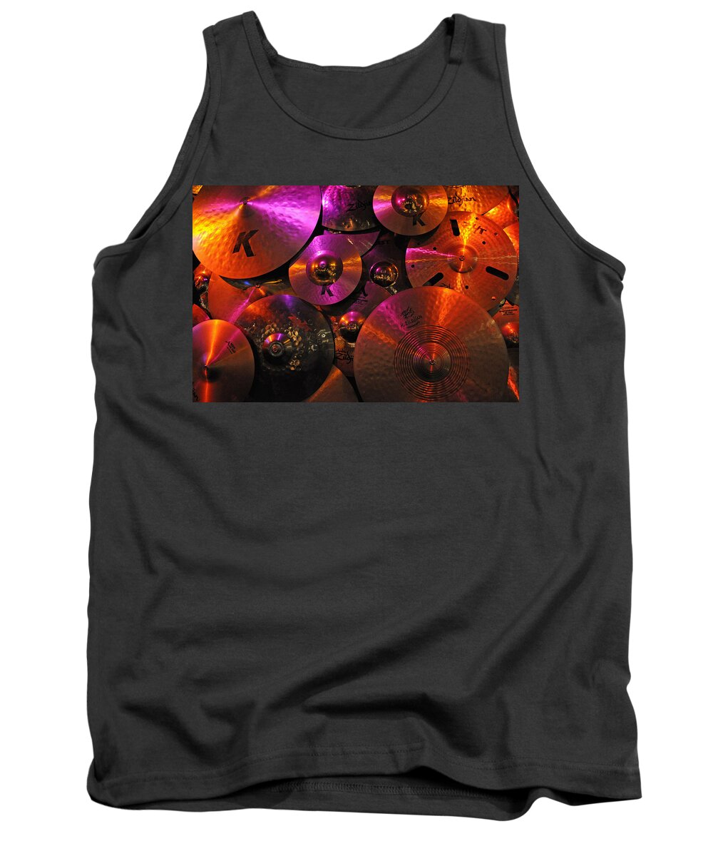 Cymbal Tank Top featuring the photograph Cymbalism by Mike Martin