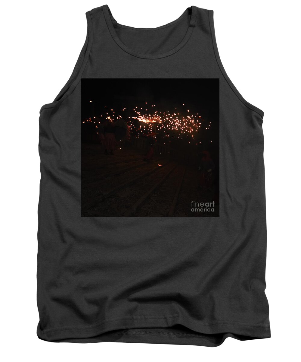 Fuego Tank Top featuring the photograph Demons down the stairs by Agusti Pardo Rossello