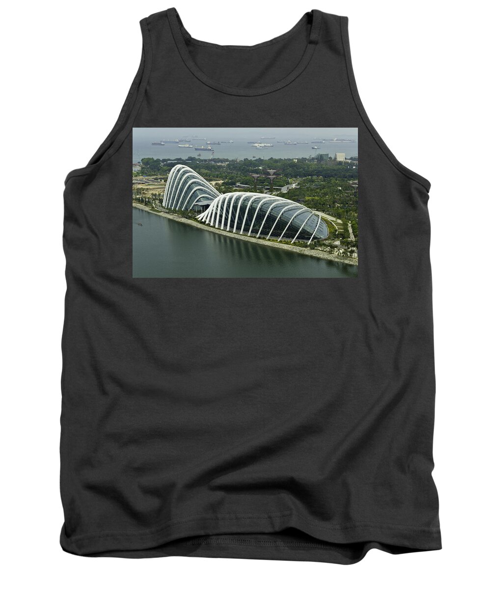 Asia Tank Top featuring the photograph Domes inside the Gardens by the Bay in Singapore by Ashish Agarwal