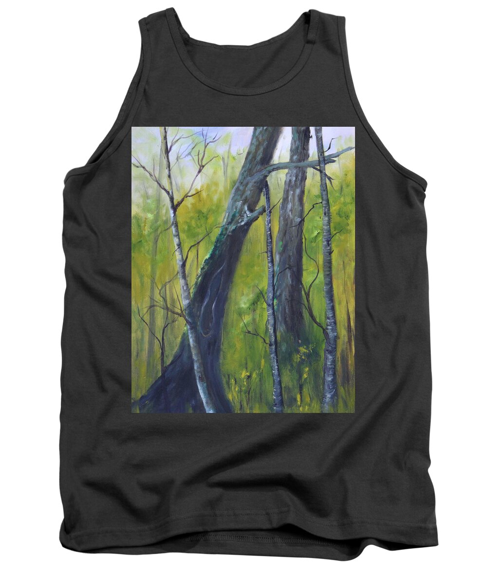  Tank Top featuring the painting Forest Fun by Joi Electa