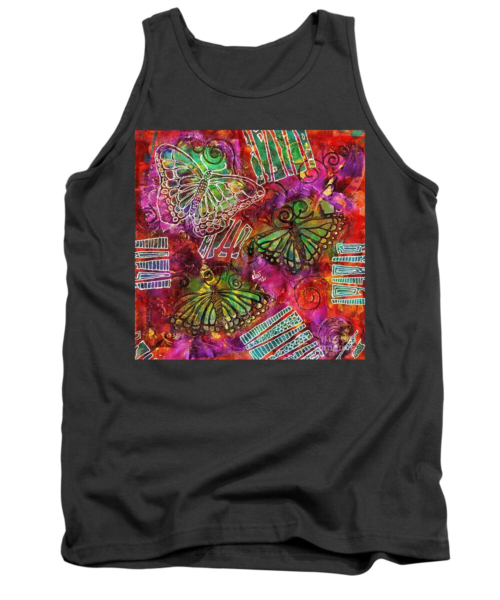 Acrylic Tank Top featuring the painting Freedom Flight by Angela L Walker