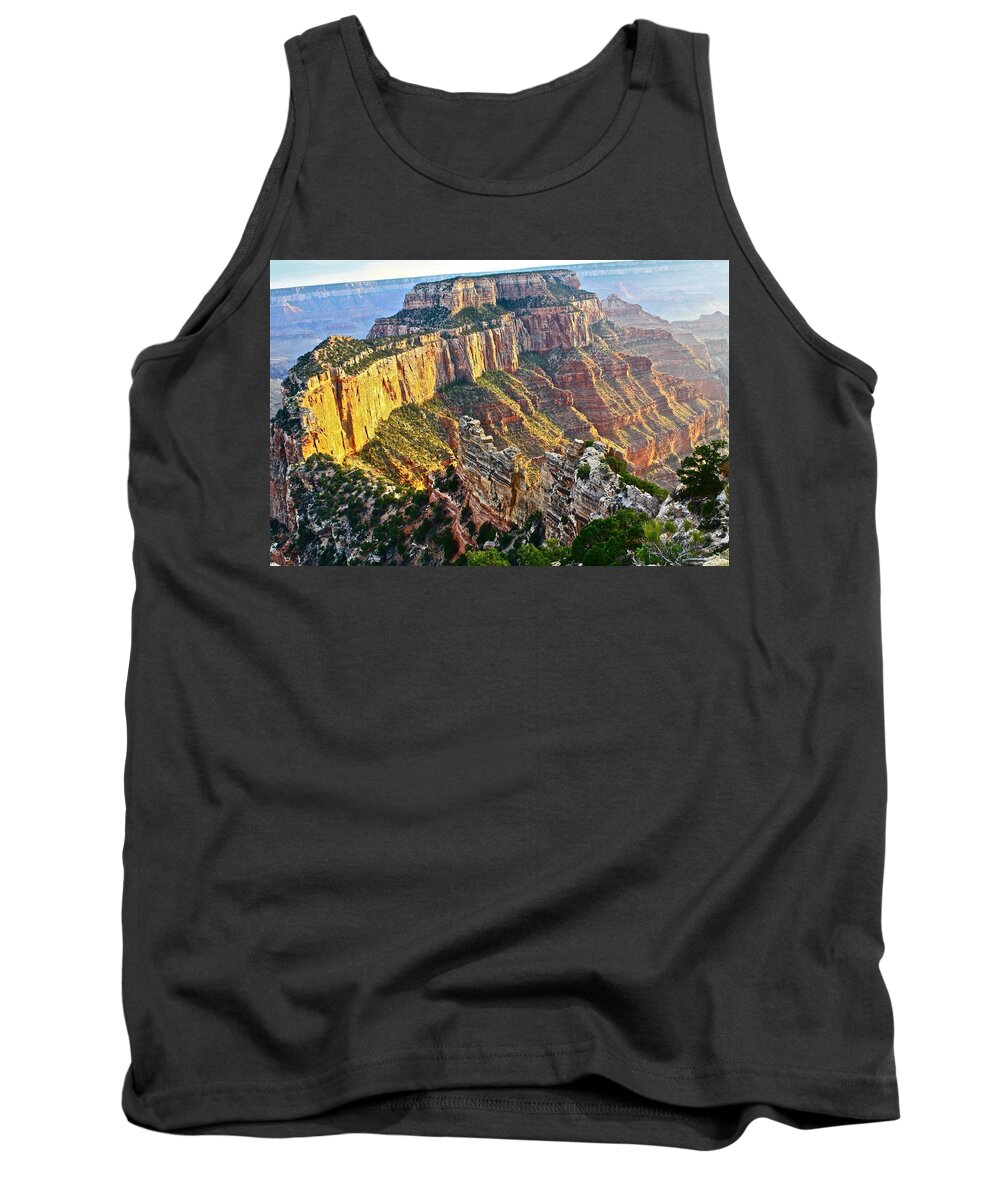 Grand Canyon Tank Top featuring the photograph Gold Rim by Diana Hatcher