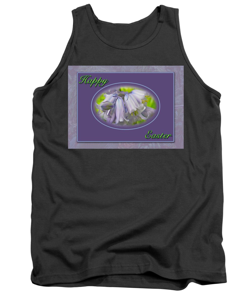 Hyacinth Tank Top featuring the photograph Happy Easter Blue Hyacinth Flowers by Carol Senske