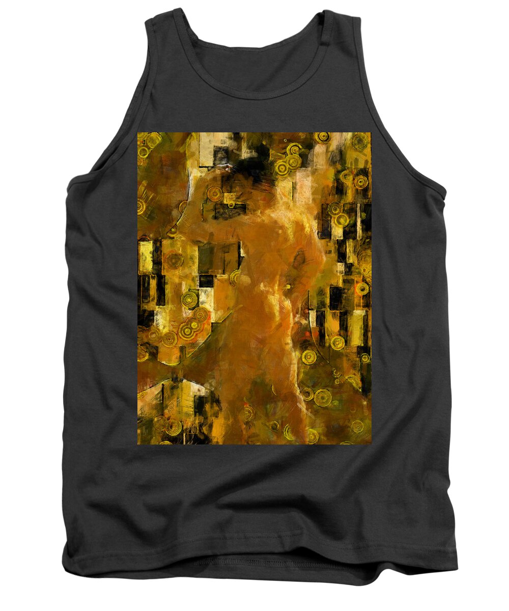 Nude Tank Top featuring the photograph I'm Waiting For You  Male by Kurt Van Wagner