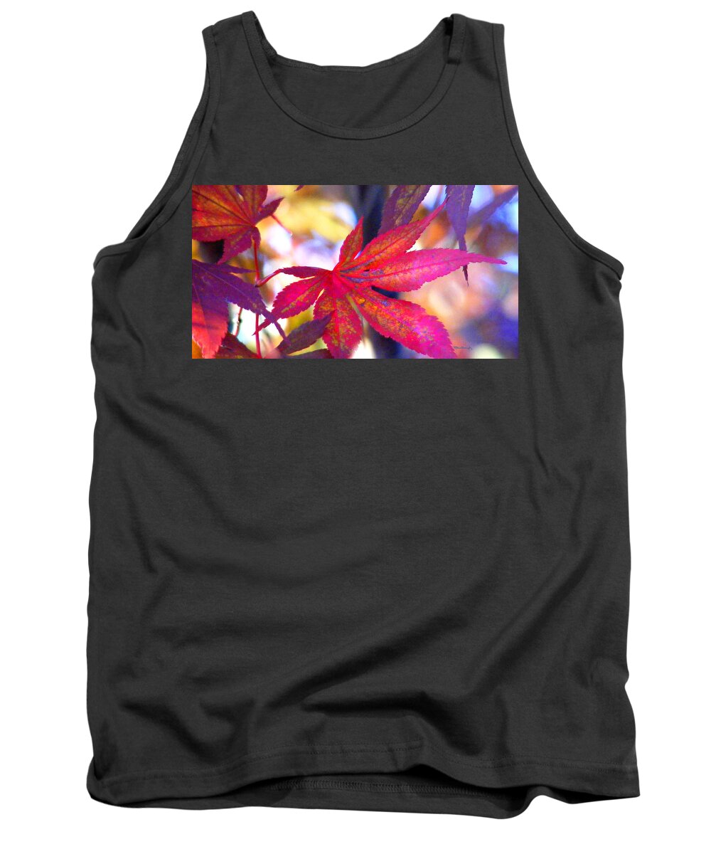 Fall Tank Top featuring the photograph Japanese Maple Leaves in the Fall by Duane McCullough