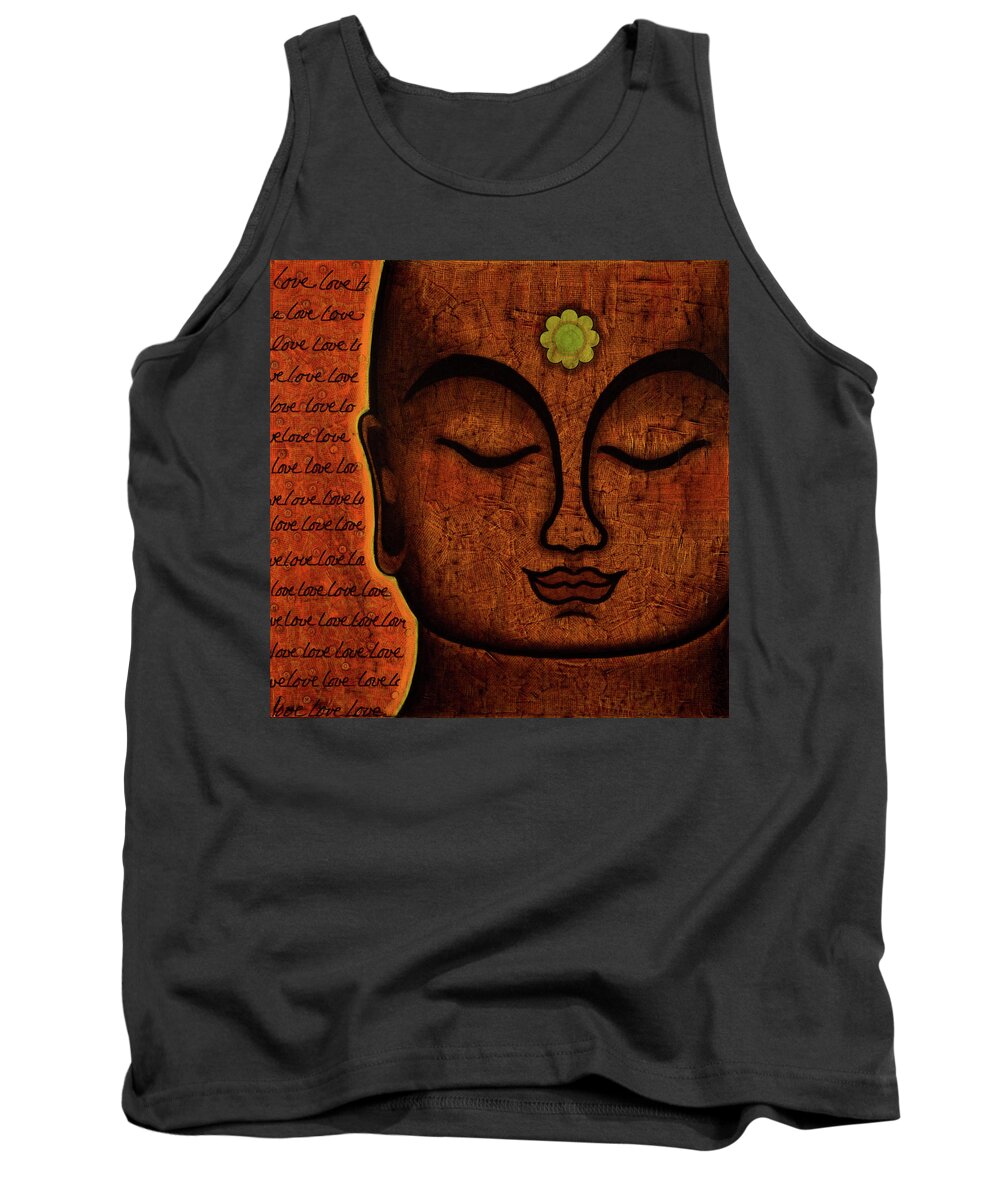 Buddha Tank Top featuring the painting Love by Gloria Rothrock