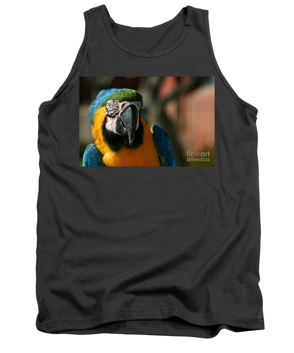 Macaw Tank Top featuring the photograph Macaw by Henrik Lehnerer