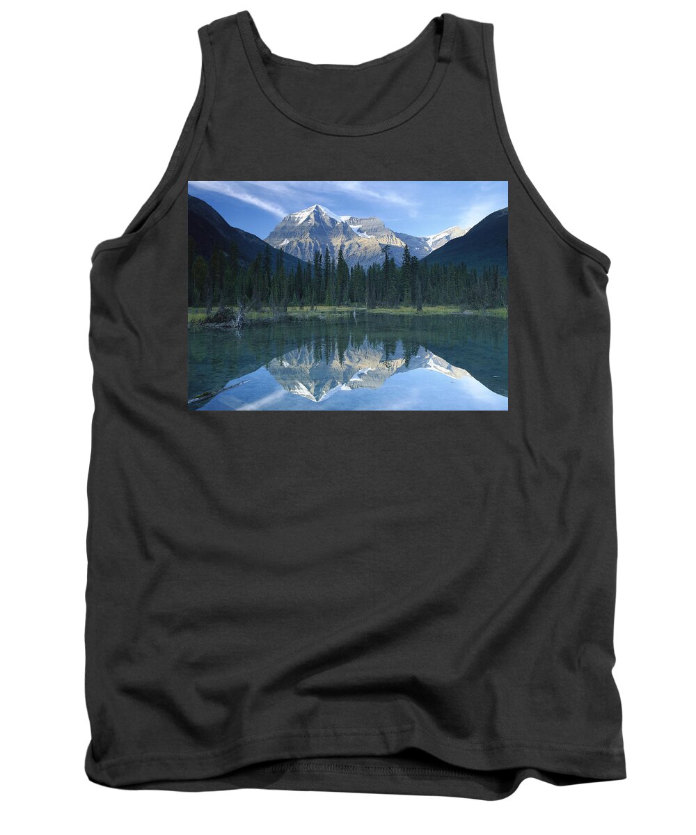 00172870 Tank Top featuring the photograph Mt Robson Highest Peak In The Canadian by Tim Fitzharris