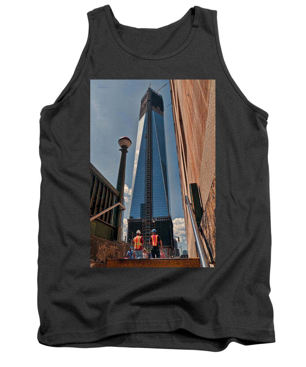 World Trade Tank Top featuring the photograph One WTC First Look by S Paul Sahm