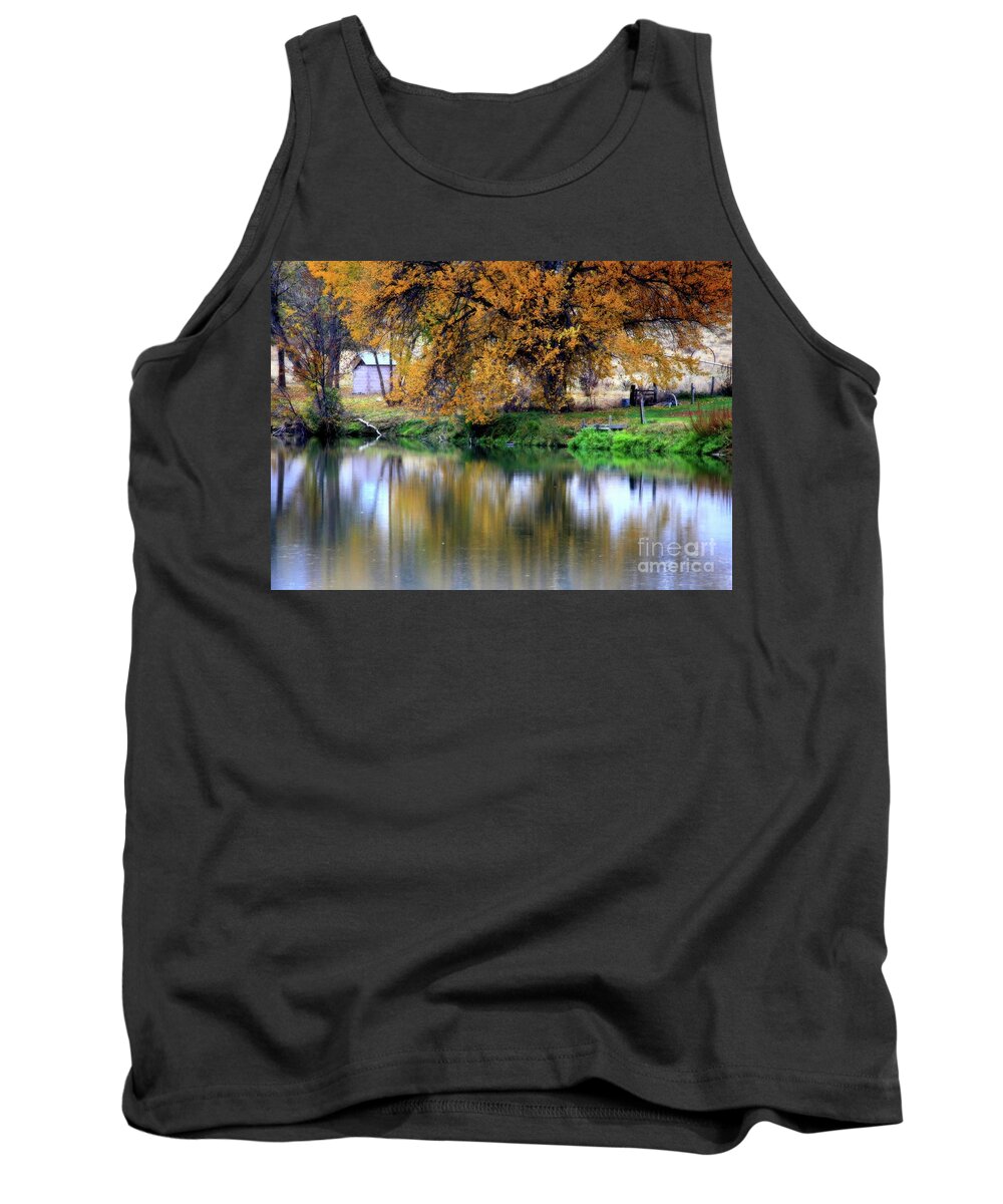 Autumn Tank Top featuring the photograph Quiet Autumn Day by Carol Groenen