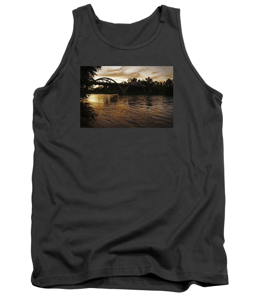 Rogue River Tank Top featuring the photograph Rogue River Sunset by Mick Anderson