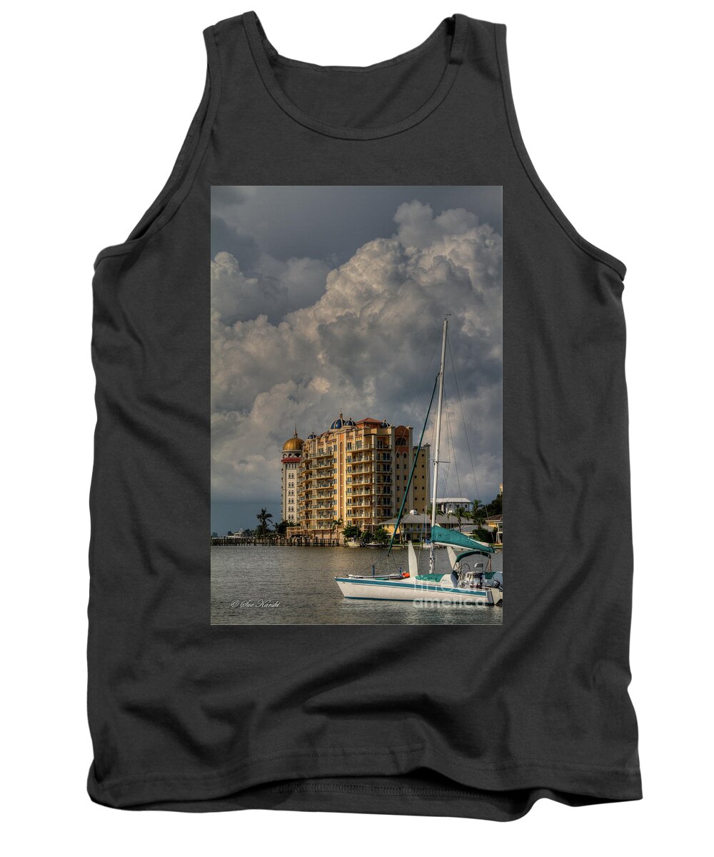 Clouds Tank Top featuring the photograph Sarasota Harbor View by Sue Karski
