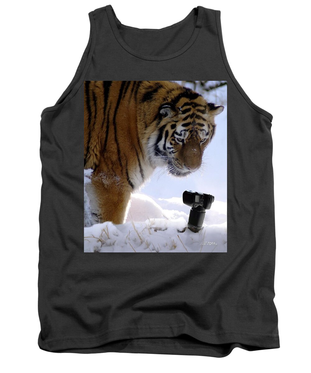 Tiger Tank Top featuring the photograph Siberian Photography by Bill Stephens